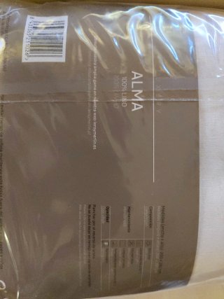 2 Cortinas IKEA ALMA Lino Blanco y 2 carriles 140