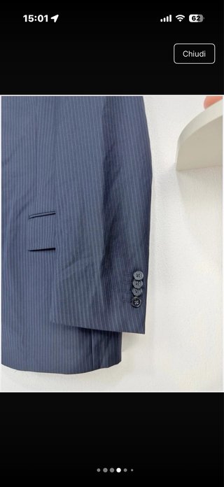 Blazer Ermenegildo Zegna righe lana blu L