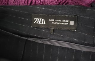 Pantalón Zara Raya Diplomática Azul