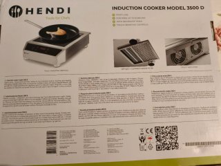 Cocina Inducción Hendi 3500W Acero Inox