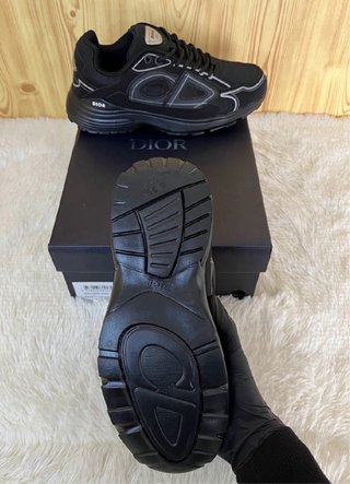 Zapatillas Dior B30 Negras y Plateadas