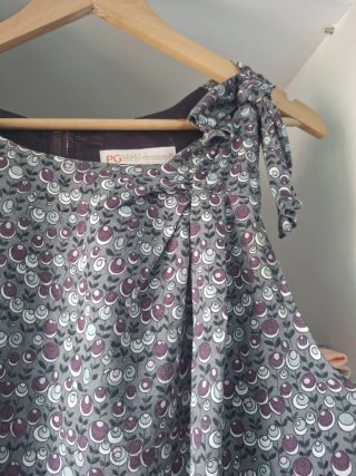 Vestido PG gris y morado