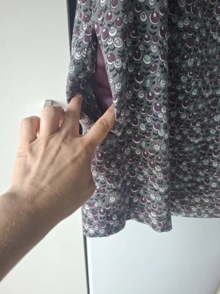 Vestido PG gris y morado