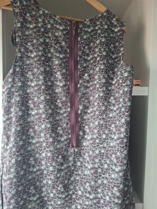 Vestido PG gris y morado