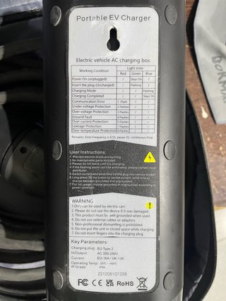 Cargador BOKMAN Coche Eléctrico 8m Tipo 2