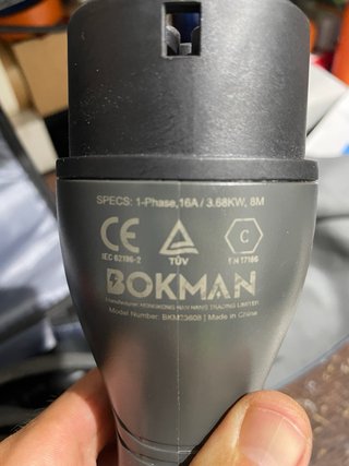 Cargador BOKMAN Coche Eléctrico 8m Tipo 2