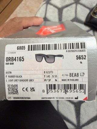 Gafas de sol Ray-Ban Justin RB4165 Negras