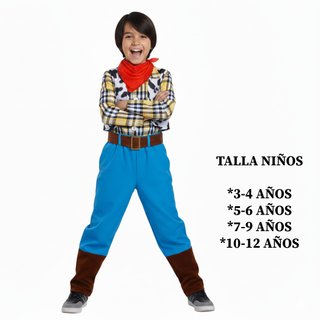 Disfraz Vaquero Niños 7-9 Años | Traje Woody Nuevo