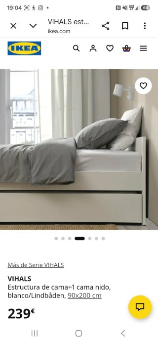 Cama nido IKEA VIHALS 90x200