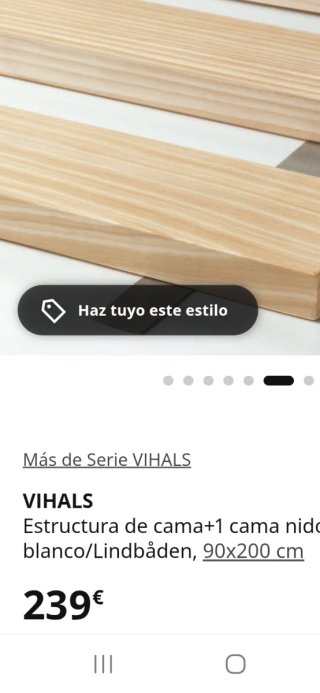 Cama nido IKEA VIHALS 90x200
