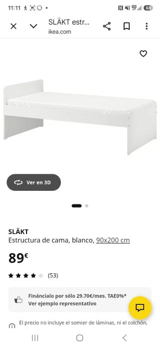 Cama nido IKEA  SLAKT  90x200