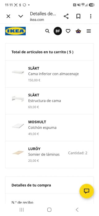 Cama nido IKEA  SLAKT  90x200