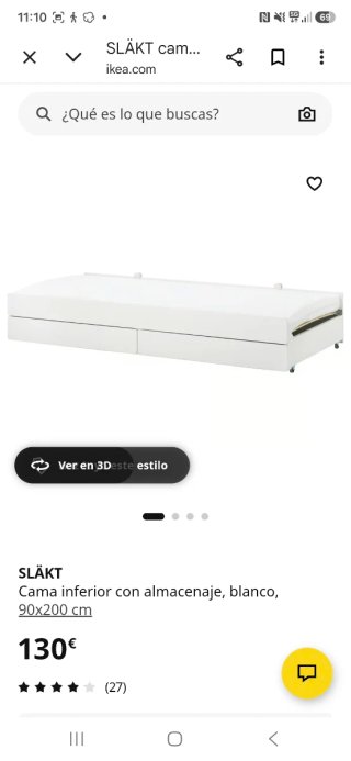 Cama nido IKEA  SLAKT  90x200