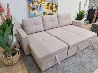 Sofá cama chaise longue con arcón