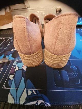 R13 MOCASINES estilo alpargata rosa palo