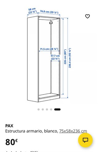 Armario IKEA PAX Blanco