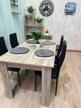 PACK MESA + 4 SILLAS POLIPIEL