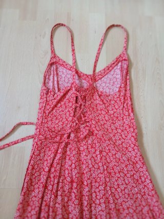 Vestido Tirantes Largo Tiras Corsé. Talla S