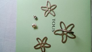 Conjunto Tous Plata Flores Anillo y Pendientes