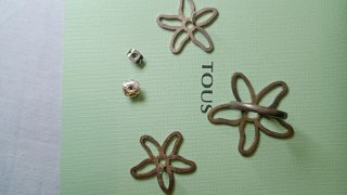 Conjunto Tous Plata Flores Anillo y Pendientes