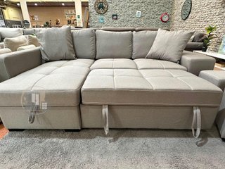 SOFA CAMA CHAISE LONGUE Y 2 PUF