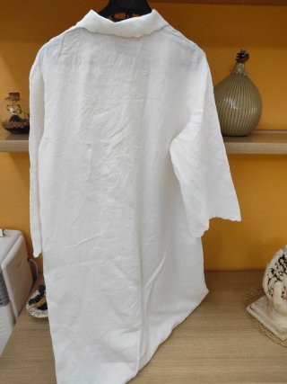Camicia notte donna puro Lino corredo 52