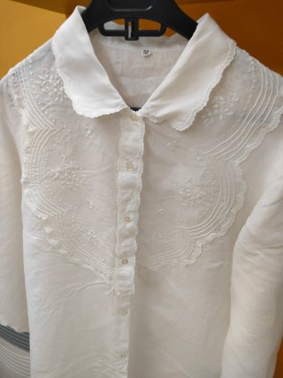 Camicia notte donna puro Lino corredo 52