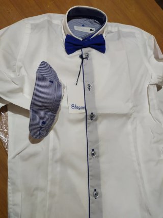 Set 2 camicie nuove bimbo 8 anni complete  papion