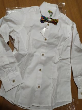 Set 2 camicie nuove bimbo 8 anni complete  papion