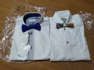 Set 2 camicie nuove bimbo 8 anni complete  papion