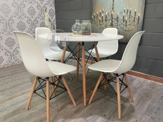 ️ Comedor mesa + 4 sillas estilo nórdico – Nuevo