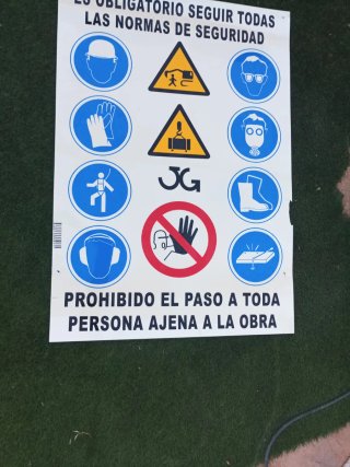 Cartel Normas de Seguridad Obra