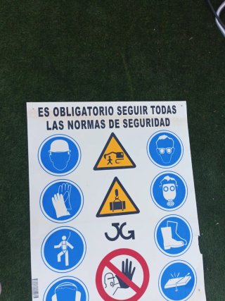 Cartel Normas de Seguridad Obra