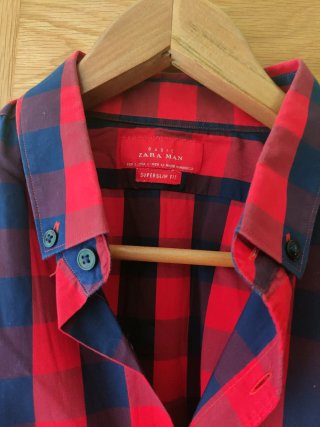 Camisa Zara cuadros hombre
