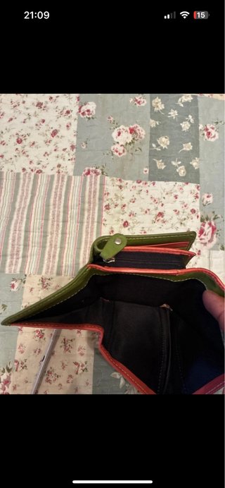 Cartera Felda Piel Rosa y Verde