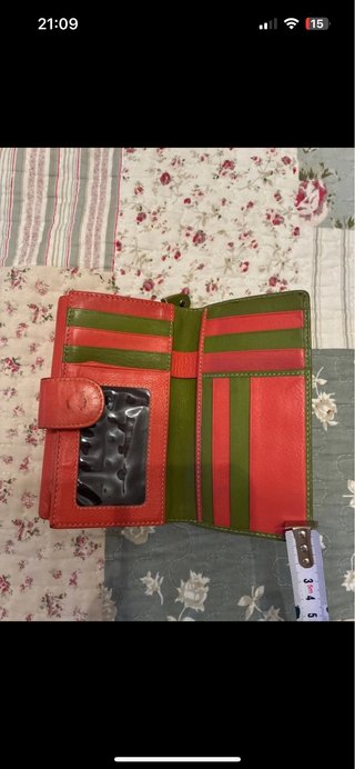 Cartera Felda Piel Rosa y Verde
