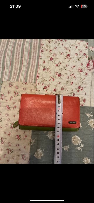 Cartera Felda Piel Rosa y Verde