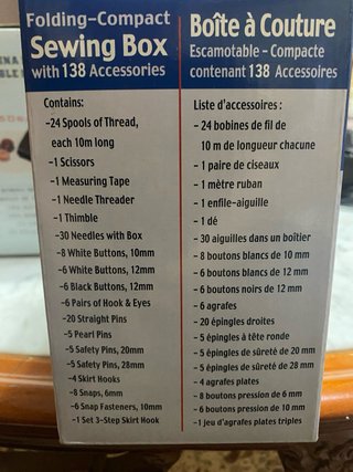 Caja de Costura UTEX con 138 Accesorios