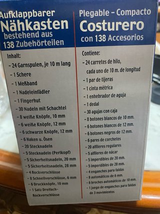 Caja de Costura UTEX con 138 Accesorios