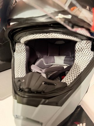 Casco Moto Enduro Gris Mate Nuevo