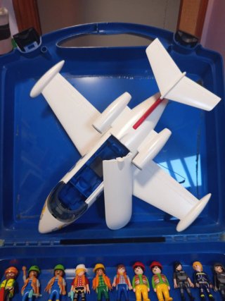 Lote Playmobil: Avión, Coche Policía y Barco
