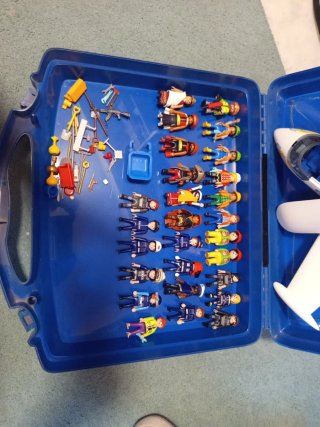 Lote Playmobil: Avión, Coche Policía y Barco