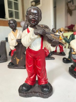 Lote 9 Figuras Músicos Orquesta Jazz