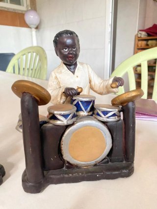 Lote 9 Figuras Músicos Orquesta Jazz
