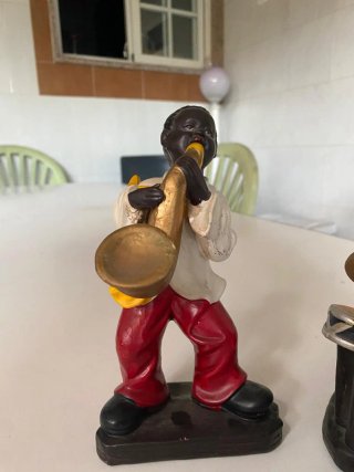 Lote 9 Figuras Músicos Orquesta Jazz
