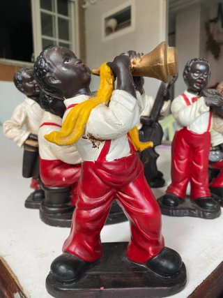 Lote 9 Figuras Músicos Orquesta Jazz