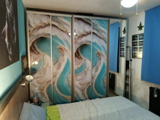 Puertas Correderas Armario Diseño Mármol