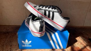 Zapatillas Adidas Nizza Blancas y Negras