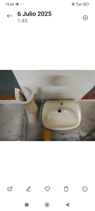 Lavabo Bellavista con Pedestal Beige