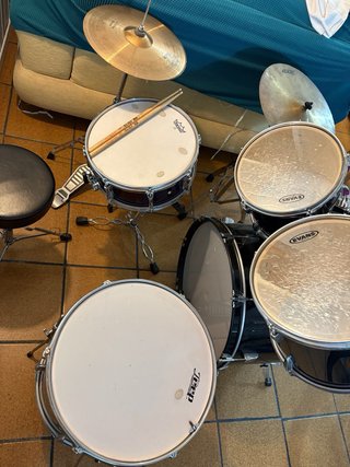 Batería Acústica Depp Negra
